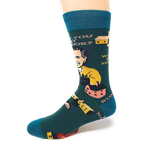 【中古】【未当て嵌める・未開封品】Mister Rogers Be My Neighbor メンズ 労働者の一団靴下 緑であること