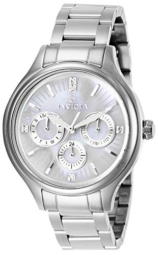 【中古】【未当て嵌める・未開封品】Invicta Women\u0027s Angel Steel Bracelet \u0026 Case Quartz White Dial Analog Watch 28656