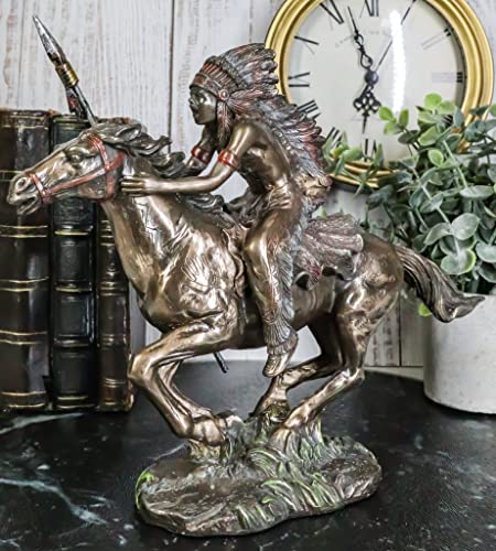 【中古】【未使用・未開封品】Ebros Tribal ネイティブアメリカン インディアンチーフ戦士 トレーラー戦争ボンネットイーグルヘッドドレス 馬に充電 槍の像 長さ11インチ イン 29,388円