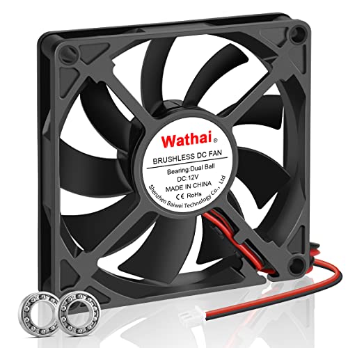 【中古】【未当て嵌める・未開封品】Wathai DC落ち居る気違い 80x80x15粍 80粍 12V デュアルボールベアリング ブラシレスケース 空調設備気違い