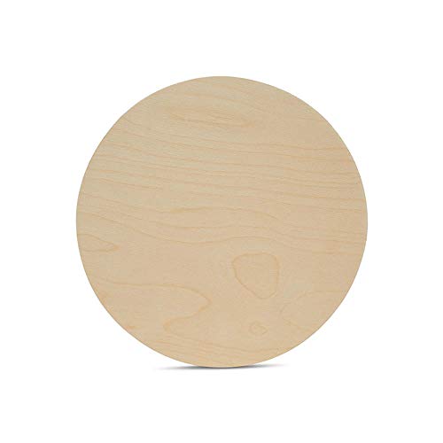 【中古】【未使用・未開封品】Woodpeckers 木製合板サークル 6インチ 厚さ1/4インチ ラウンドウッドカットアウト 25個パック バルトバーチ 未完成木製サークル クラフト用