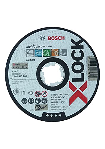 【中古】【未使用・未開封品】ボッシュ X-LOCK切断砥石125x1.0マルチ 25枚 2608619269