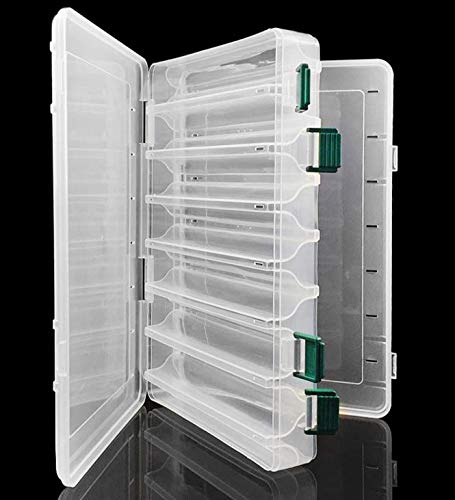 【中古】【未当て嵌める・未開封品】Milepetus 10区画 両面 フィッシングルアー 引っ掛かり タックルボックス席 目に見える固体性可塑性物質 クリアフィッシングルアー ベイト