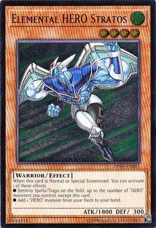 【中古】【未使用・未開封品】遊戯王 - Elemental Hero Stratos - OP09-EN001 - 究極のレア - 無制限 - OTSトーナメントパック 9