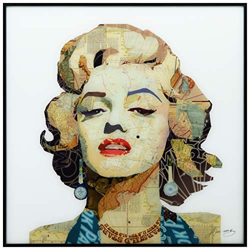 【中古】【未使用・未開封品】Empire Art Direct マリリン・モンローへの敬意 ウォールアート リバースプリントガラス 陽極酸化アルミニウムブラックフレーム 現代的 すぐに掛｜AJIMURA-SHOP
