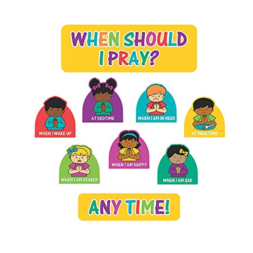 【中古】【未使用・未開封品】Fun Express - When Should I Pray Cutouts - 教育 - 教室デコレーション - 掲示板装飾 - 9ピース