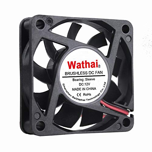 【中古】【未当て嵌める・未開封品】Wathai DC排気ガス落ち居る気違い 60粍 x 60粍 x 15粍 12V 2いの一番 毛はらい受け答え落ち居る気違い