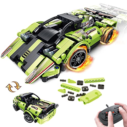 【中古】【未使用・未開封品】STEM組み立ておもちゃ 子供用 2つが1つに リモコンレーサー付き | スナップ留め エンジニアリングキット 早期学習 レースカー組み立てブロック｜AJIMURA-SHOP