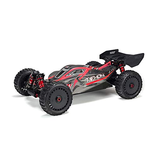 【中古】【未使用・未開封品】ARRMA 1/8 ペイントボディ ステッカー付き、ブラック/レッド:タイフォン6S、ARA406120|AJIMURA-SHOP