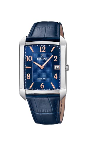 【中古】【未使用・未開封品】Festina メンズ ステンレススチール クォーツウォッチ レザーストラップ付き ブルー 14 (モデル:F20464/2)