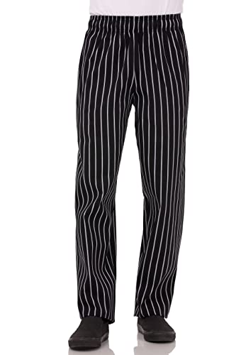 【中古】【未当て嵌める・未開封品】Chef Works Men\u0027s Yarn Dyed Designer Baggy Pant, Chalk Stripe, 5X-Large