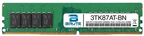【中古】【未当てはめる・未開封品】Brute Networks 3TK87AT-BN - 8GB マイコン4-21300 DDR4-2666MHz 1Rx8 1.2V 非ECC UDIMM (OEM PN # 3TK87ATに好いかげんに)