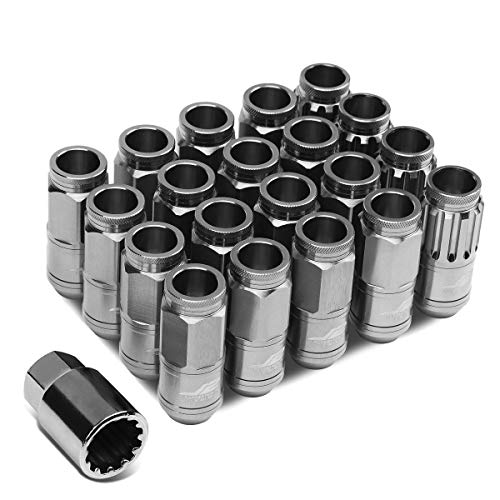 【中古】【未使用・未開封品】J2 Engineering 7075 アルミニウムシルバー M12 x 1.5 16個 L: 50mm オープンエンドラグナット 4個ロック+キー付き|AJIMURA-SHOP