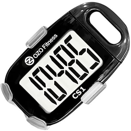 【中古】【未当て嵌める・未開封品】OZO Fitness CS1 Simple Step Tracker Pedometer for Walking. Large Display Step Counter with Lanyard (Black)