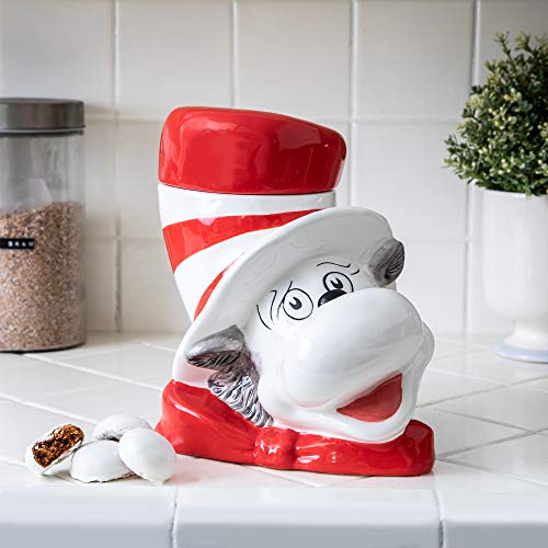 【中古】【未当て嵌める・未開封品】Vandor Dr. Seuss The Cat インチ The Hat 刻みつけるセラミッククッキージャー