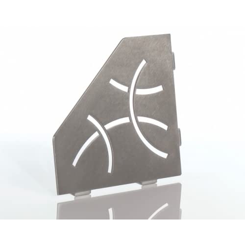 【中古】【未使用・未開封品】Schluter Systems Pentagon Corner Shelf-E - Curve Design - Brushed Stainless Steel (SES2D6EB) - Kerdi-Line Shower Acessory