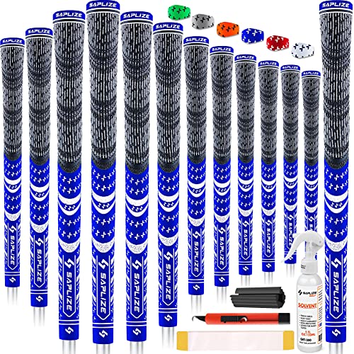 【中古】【未使用・未開封品】SAPLIZE マルチコンパウンドゴルフグリップ デラックスキット (13グリップと溶剤キット) ミッドサイズ ハイブリッドゴルフクラブグリップ ブルー|AJIMURA-SHOP