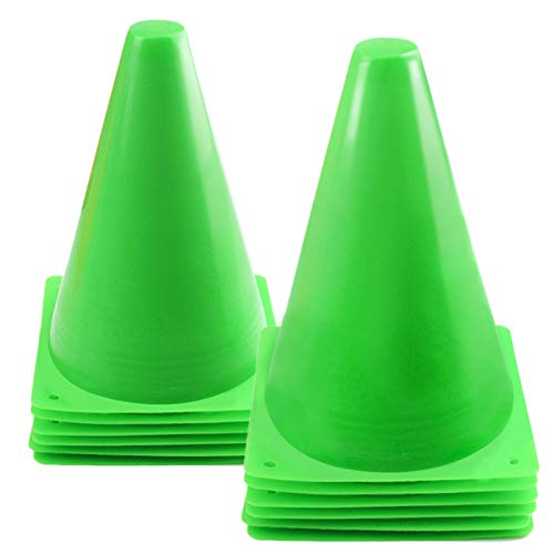 【中古】【未使用・未開封品】7インチ プラスチック製 交通コーン スポーツ トレーニング アジリティマーカー コーン サッカー スケート フットボール バスケットボール 屋内