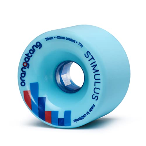 【中古】【未使用・未開封品】Orangatang Stimulus 70mm 77a フリーライド ロングボード スケートボードホイール Jehu V2ベアリング搭載(ブルー、4個セット)｜AJIMURA-SHOP