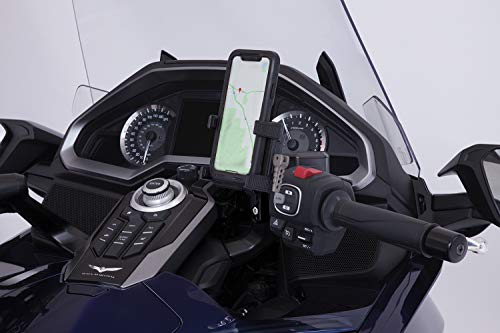 【中古】【未使用・未開封品】Goldstrike スマートフォンホルダー ブラックパーチマウント付き ゴールドウィング用｜AJIMURA-SHOP