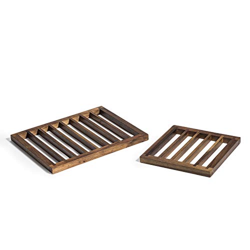 【中古】【未当て嵌める・未開封品】Kalmar Home アカシア木製三脚架 2個書き割り