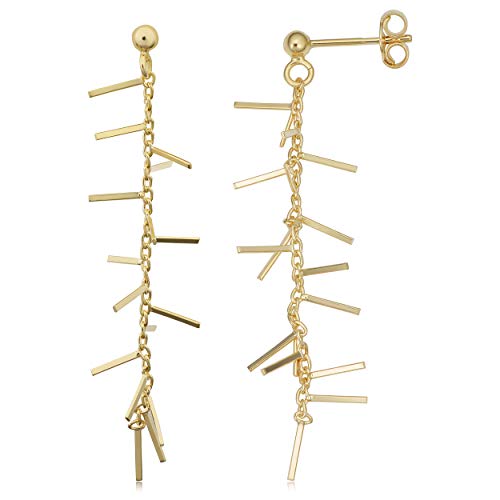 【中古】【未使用・未開封品】14K イエローゴールド スパイク ドロップ イヤリング (2インチドロップ)|AJIMURA-SHOP