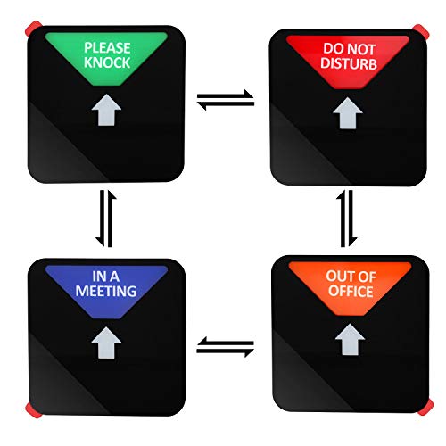 【中古】【未使用・未開封品】Kichwit プライバシーサイン Do Not Disturb Sign Out of Office Sign Please Knock Sign In a Meeting Sign オフィスサイン オフィス用会議サイ｜AJIMURA-SHOP