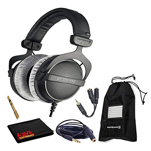 【中古】【未当てはめる・未開封品】beyerdynamic DT 770 Pro 80オーム クローズドうしろ側 スタジオミキシングヘッドフォンバンドル - ホンブルグ帽入れもの、ヘッドフォンスプリッター、押しひろげる