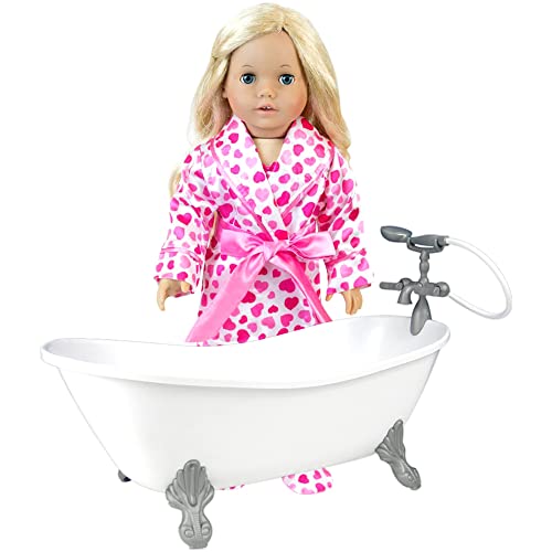 【中古】【未使用・未開封品】Sophia's 18インチ人形バスタブプラスハートプリントパジャマ ローブとスリッパ 人形用 マルチ(LA-BT+PJR-HA-UPC)