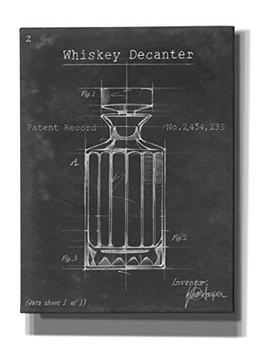 【中古】【未使用・未開封品】Epic Graffiti Barware Blueprint VII Giclee キャンバスウォールアート 20インチ x 24インチ ブラック