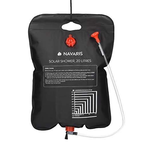 【中古】【未当てはめる・未開封品】Navaris 携帯型シャワー 飾り気のないシャワー 電気容量20L - ソーラー 温水 持ちはこび式 水貯蔵タンク 難民キャンプ - 波乗り 海水浴 アウトドア 洗車 不仕合わせ - 600