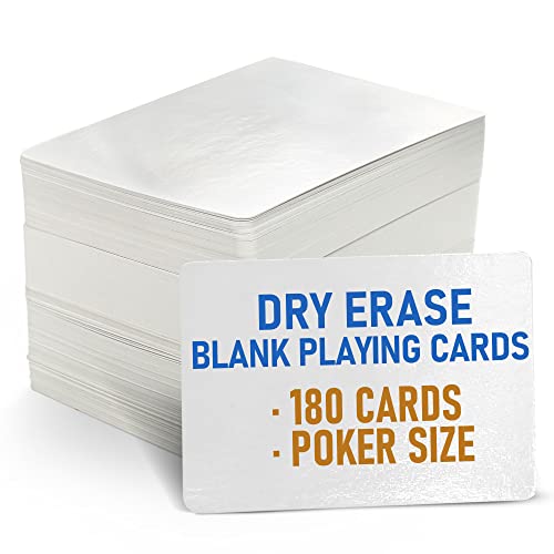 【中古】【未使用・未開封品】LotFancy ホワイトボードカード 180枚 再利用可能なフラッシュカード DIY語彙学習カード ゲームカード メッセージカード ギフトカード 光沢仕上｜AJIMURA-SHOP