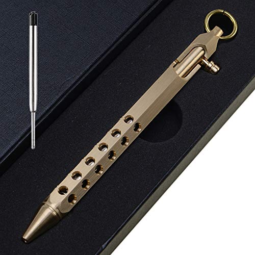 【中古】【未使用・未開封品】EKLOEN 6本刃 ソリッド真鍮ペン ボルトアクションペン EDCポケットペン シグネチャーペンポケットペン