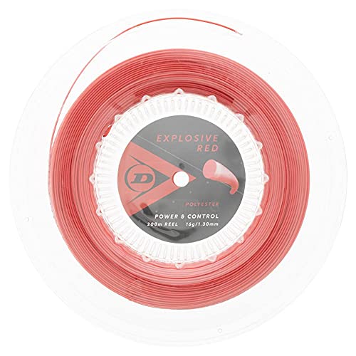 【中古】【未使用・未開封品】Dunlop Sports Explosive レッドテニスストリング 17G 660フィート リール