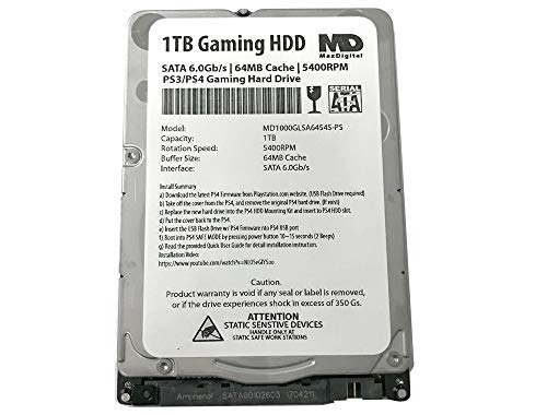 【中古】【未使用・未開封品】MaxDigitalData (MD1000GLSA6454-PS) 1TB 64MB キャッシュ 5400RPM SATA 6.0Gb/s 2.5インチ 7mm ゲーミングハードドライブ PS3/PS4用｜AJIMURA-SHOP