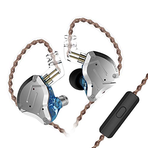 【中古】【未使用・未開封品】KZ ZS10 PRO 5つのドライバーヘッドホン 高忠実度ノイズアイソレーションイヤホン/イヤホン 取り外し可能なケーブル2ピン 0.75mm (MIC、ブルー)