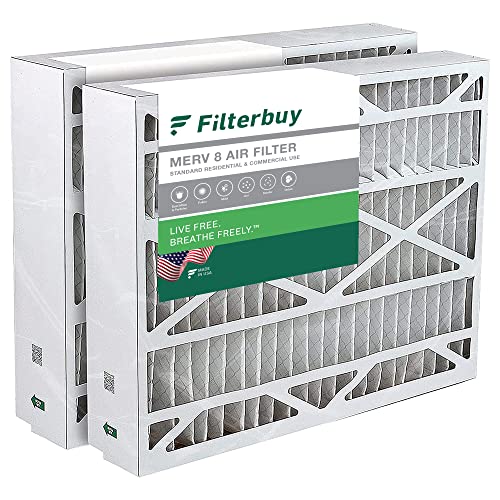 【中古】【未当て嵌める・未開封品】Filterbuy 20x21x5 エア湖水漉し MERV 8 砂ぼこり守備側チーム (2容器に並べる) 筋目 HVAC 炉用エア湖水漉し Lennox X8790 / PCO14-23用 (実際の