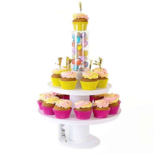 【中古】【未使用・未開封品】サプライズケーキ - ポッピングケーキスタンド ホワイト SC-2in1-MB-HB｜AJIMURA-SHOP