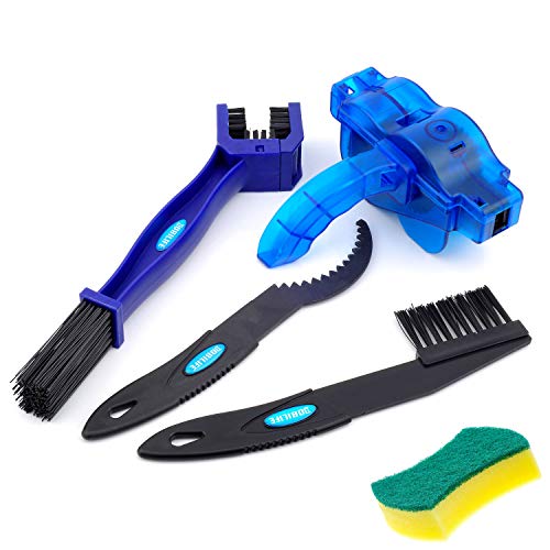 【中古】【未使用・未開封品】BOBILIFE バイク&オートバイチェーンクリーニングブラシ - 自転車ギアチェーンクリーナーメンテナンスツールキット 5ツール(青とスクラブ)|AJIMURA-SHOP