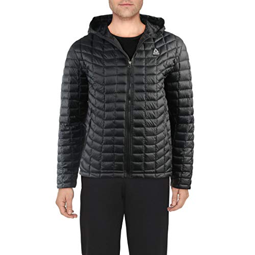 【中古】【未当て嵌める・未開封品】Reebok Men\u0027s Outerwear Jacket, Classic Quilt Glacier Shield Black, XL