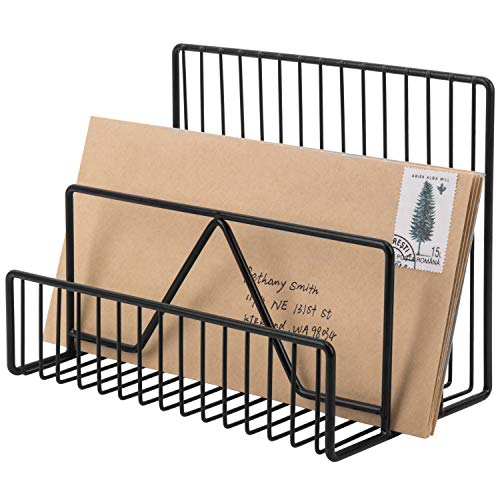 【中古】【未使用・未開封品】MyGift 3スロット モダン ブラックメタル ワイヤー メールソーター。
