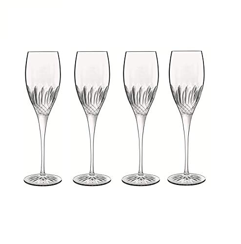 【中古】【未使用・未開封品】Luigi Bormioli Diamonte 7.5オンス シャンパン/プロセッコステム 4個セット｜AJIMURA-SHOP