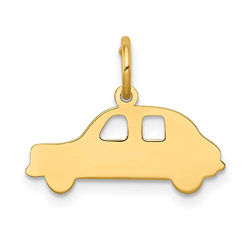 【中古】【未当て嵌める・未開封品】14K 黄色ゴールド コンパクトカーチャーム 15x19粍
