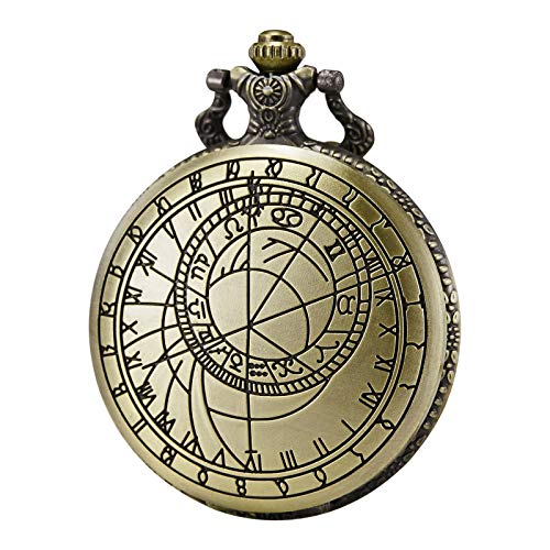 【中古】【未使用・未開封品】Morfong メンズ レディース クォーツ 懐中時計 ドクター・フー 告白パターン 懐中時計 チェーンボックス付き画像