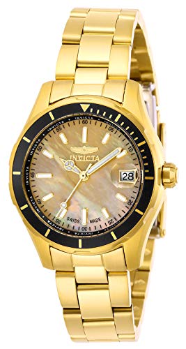 【中古】【未当て嵌める・未開封品】Invicta Women\u0027s 28645 Pro Diver Quartz 3 Hand Gold Dial Watch