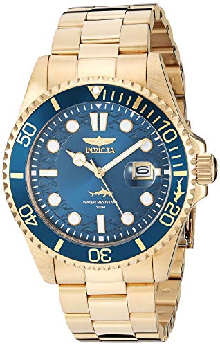 【中古】【未当て嵌める・未開封品】Invicta Men\u0027s Pro Diver Quartz Watch with Stainless Steel Strap, Gold, 22 (Model: 30024)