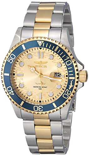 【中古】【未当て嵌める・未開封品】Invicta Men\u0027s Pro Diver Steel Bracelet \u0026 Case Quartz Champagne Dial Analog Watch 30022