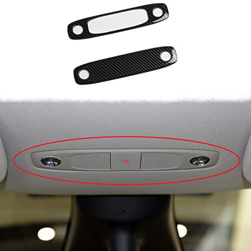【中古】【未使用・未開封品】Justautotrim カーボンファイバースタイル インテリアエクステリアカバートリム アクセサリー Tesla モデル3 2017 2018 2019用 (読書灯)