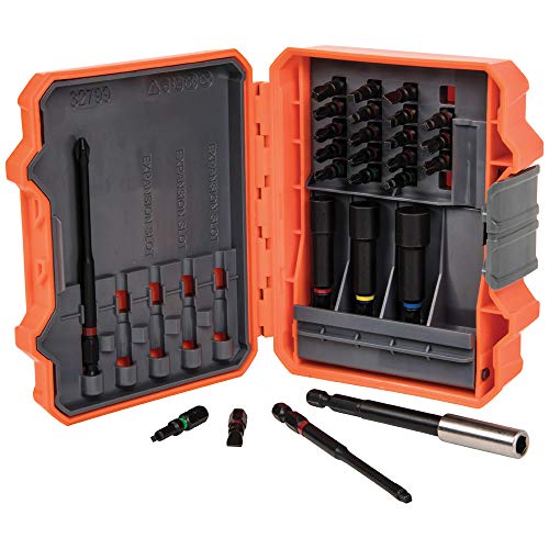 【中古】【未当てはめる・未開封品】Klein Tools 32799 Impact Driver Bit Set, 26 Piece Nut Driver Bit Set with Case 141［並行輸入］