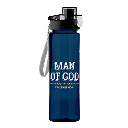【中古】【未使用・未開封品】Living Grace ブルー Man of God 父の日 ウォーターボトル 24オンス
